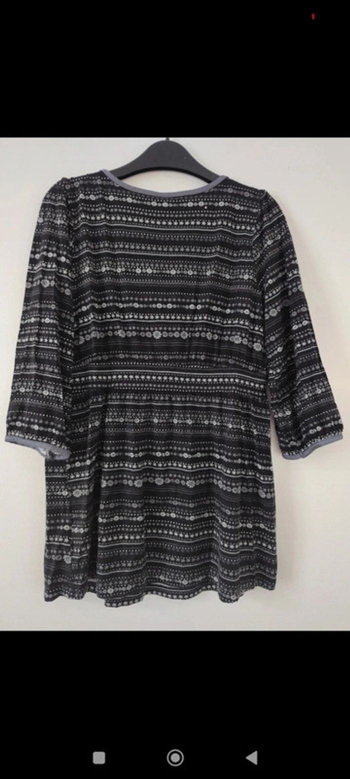 Blouse fluide noire à fleurs taille S H&M - photo numéro 2