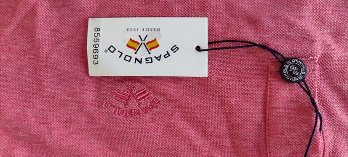 Polo manches courtes pour homme marque Spagnolo taille M couleur rose