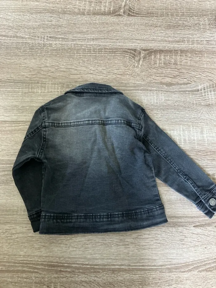 Veste en jeans noir et gris - photo numéro 2