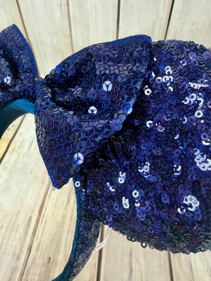 Ears (serre tête) oreilles de Minnie à sequins bleu marine Tokyo Disneyland - photo numéro 5