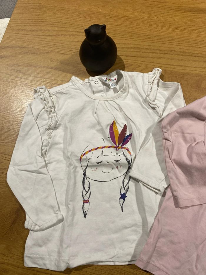 💫lot de 2 petit t-shirt manches longues bébé 💫 - photo numéro 2