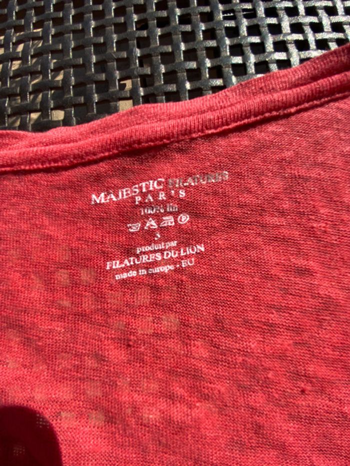 Joli top en lin Majestic, filature, taille 3 40 42 - photo numéro 6
