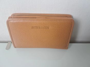 Arthur & Aston petit portefeuille porte-monnaie en cuir neuf