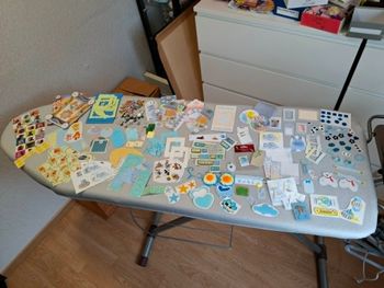 Gros lot décorations scrapbooking/carterie bébé/petit garçon neuf