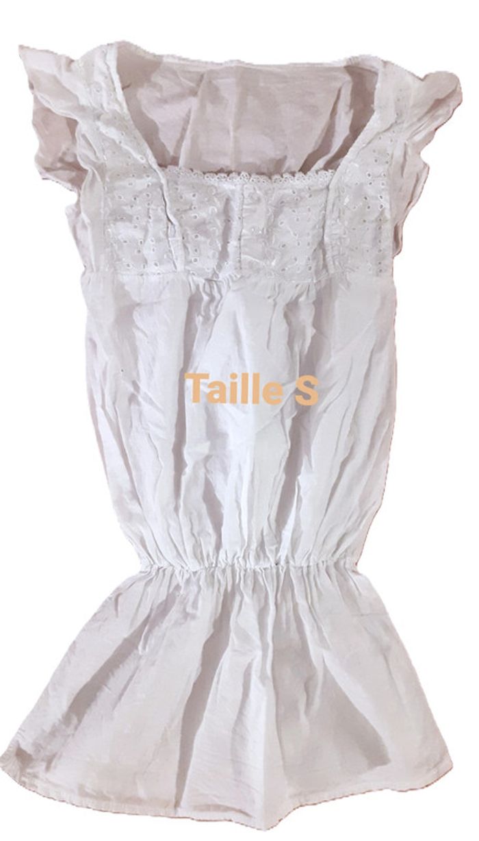 🌺 Belle blouse/tunique blanche. Broderie anglaise. Taille S. 🌺