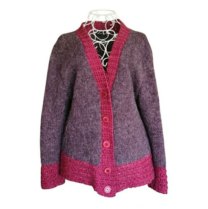 Gilet violet rose