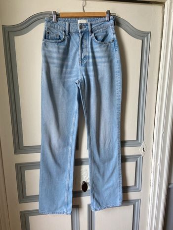 Jean droit taille haute bleu clair H&M taille 36