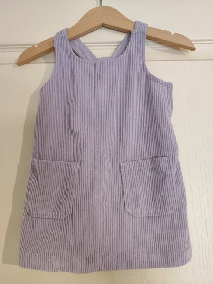 Robe velours parme 9 mois