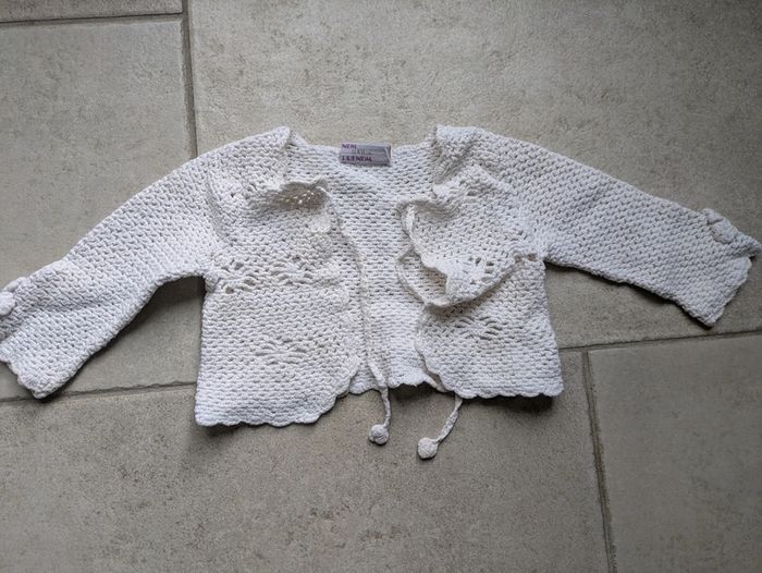 Boléro fille blanc 18 mois