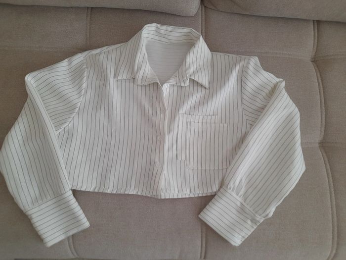 Chemise courte rayée