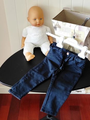 Pantalon bébé fille 24 mois – coton épais, coupe slim