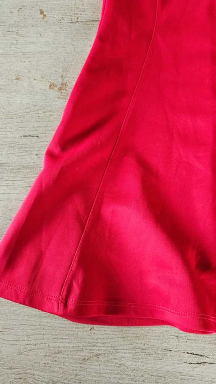 Robe courte rouge à manches courtes, classique, TQF Collection, 12 ans, nickel - photo numéro 3