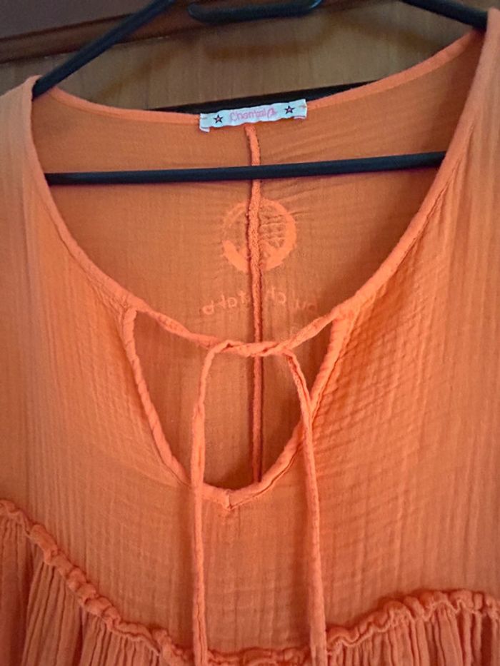 Robe longue été orange Chantal B taille unique - photo numéro 2