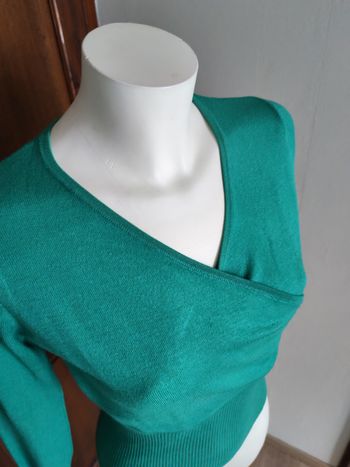 Haut vert enveloppe manches longues TU 2Elles collection