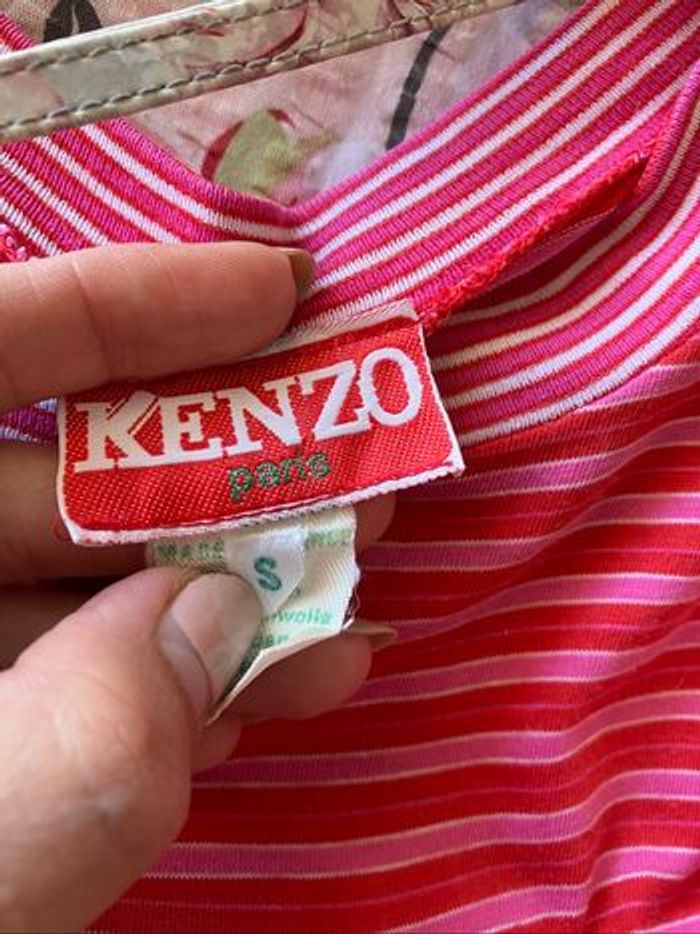T-chirt rose et rouge à rayures Kenzo T.S - photo numéro 9