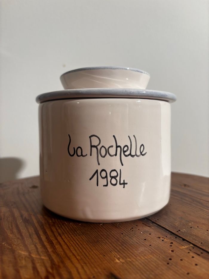 Grand beurrier à eau poterie La rochelle 1984 signé - photo numéro 5