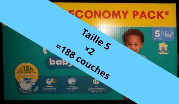 Pampers taille 5 ×2