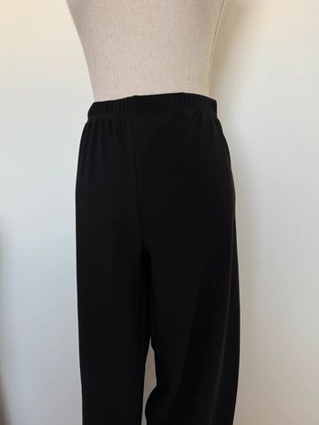 Pantalon legging noir long tailleur costume pantaloni pantalones Vloeiende Cal femme maille côtelé
