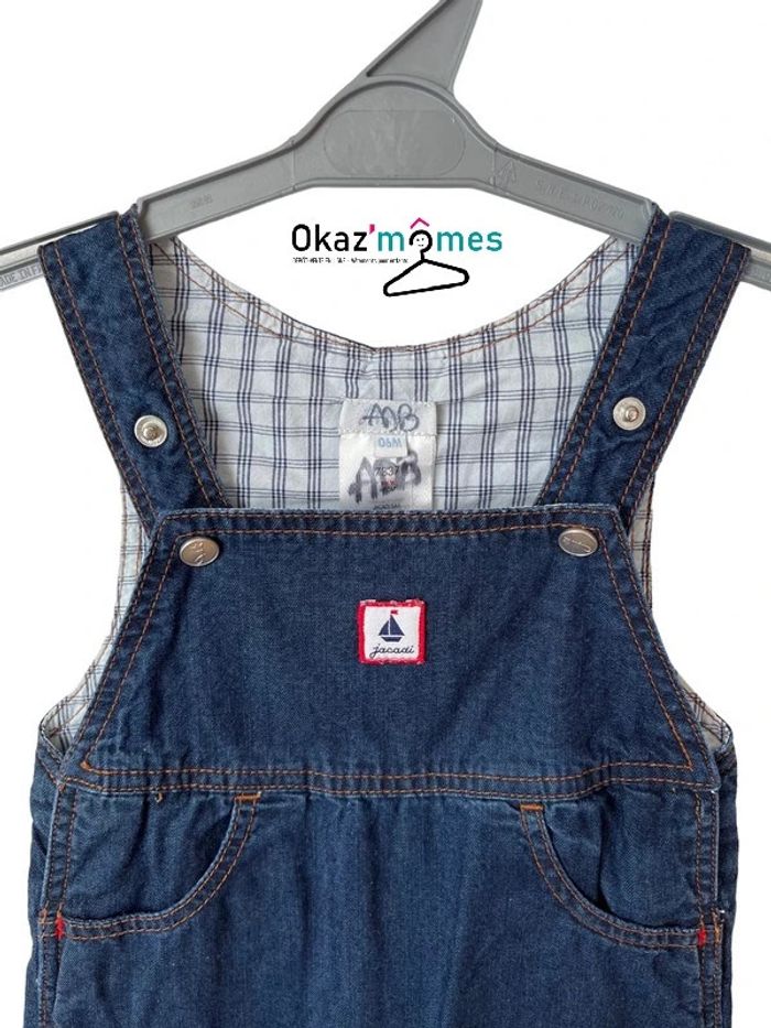 Salopette légère en jean souple bleu denim - Jacadi 6 mois (67cm) - photo numéro 2