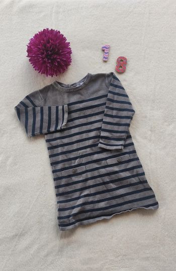 Robe d'hiver rayée 18M