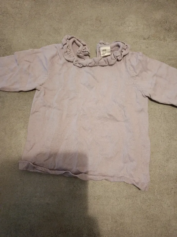 Pull violet lilas H&M 74cm