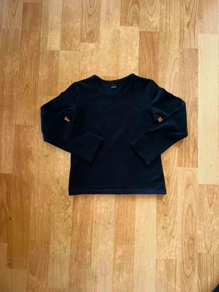 T-shirt manches longues Catimini - 4 ans - Noir motifs colorés - photo numéro 3