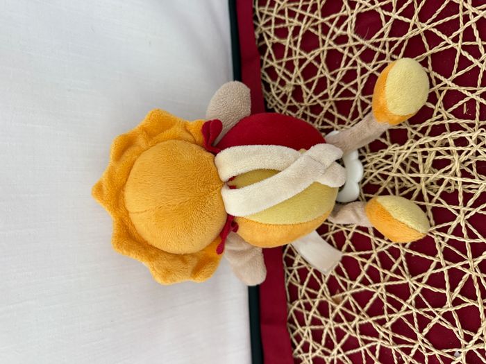 Doudou lion BABY NAT orange rouge musical - photo numéro 2