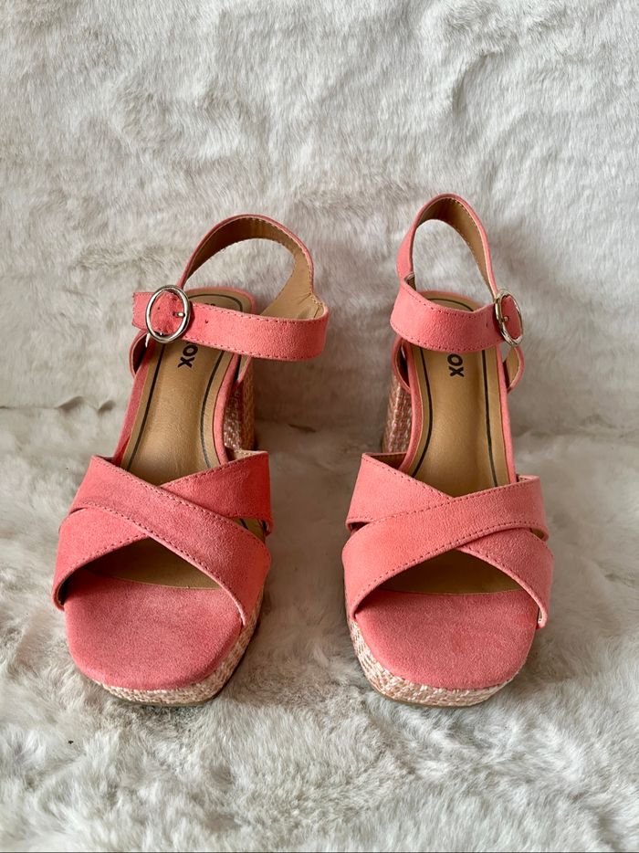 Sandales à talons 10 cm rose corail, Sprox pointure 38 - photo numéro 4