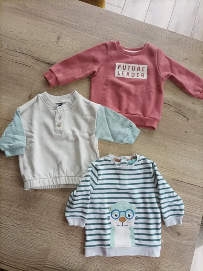 Lot de 3 pulls taille 9mois