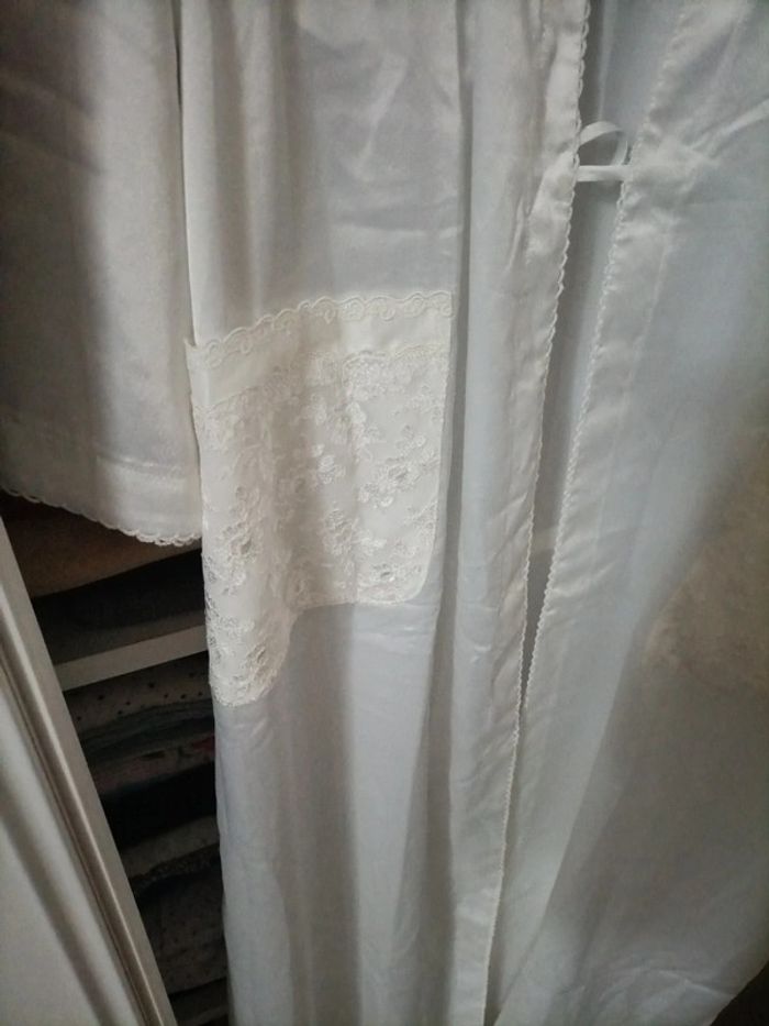 Peignoir femme robe de chambre en satin - photo numéro 2
