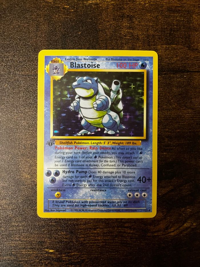 Pokemon 3 starter 1st Edition Charizard 4/102/blastoise 2/102/venusaur15/102 - photo numéro 4