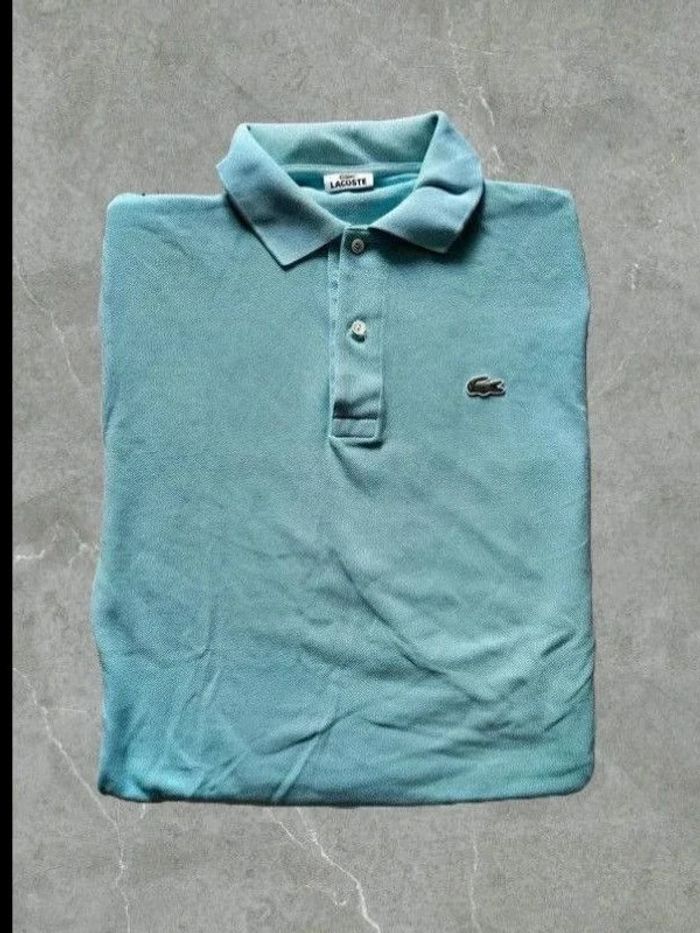 Polo Lacoste Devanlay Bleu Clair Homme Taille M Vintage Casual Chic 100 % coton