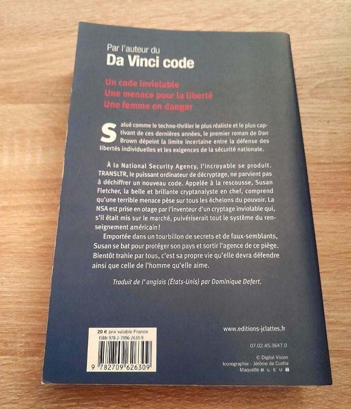 Forteresse digitale Dan Brown - photo numéro 2