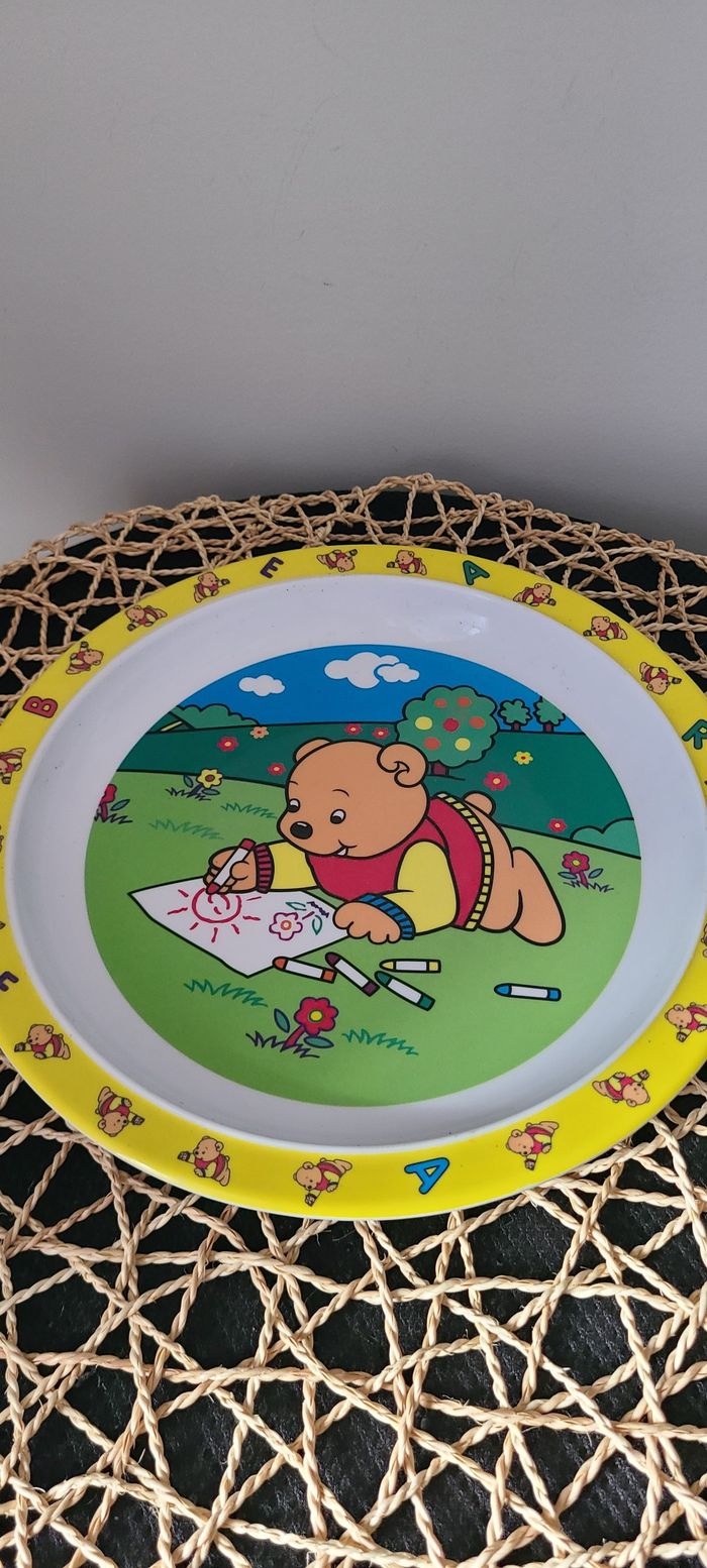 assiette enfant motif ourson - photo numéro 3
