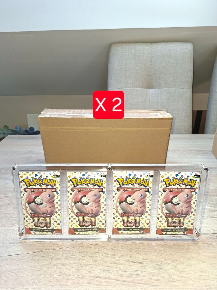 Lot de 2 présentoirs pour 4 boosters Pokémon artset magnétiques