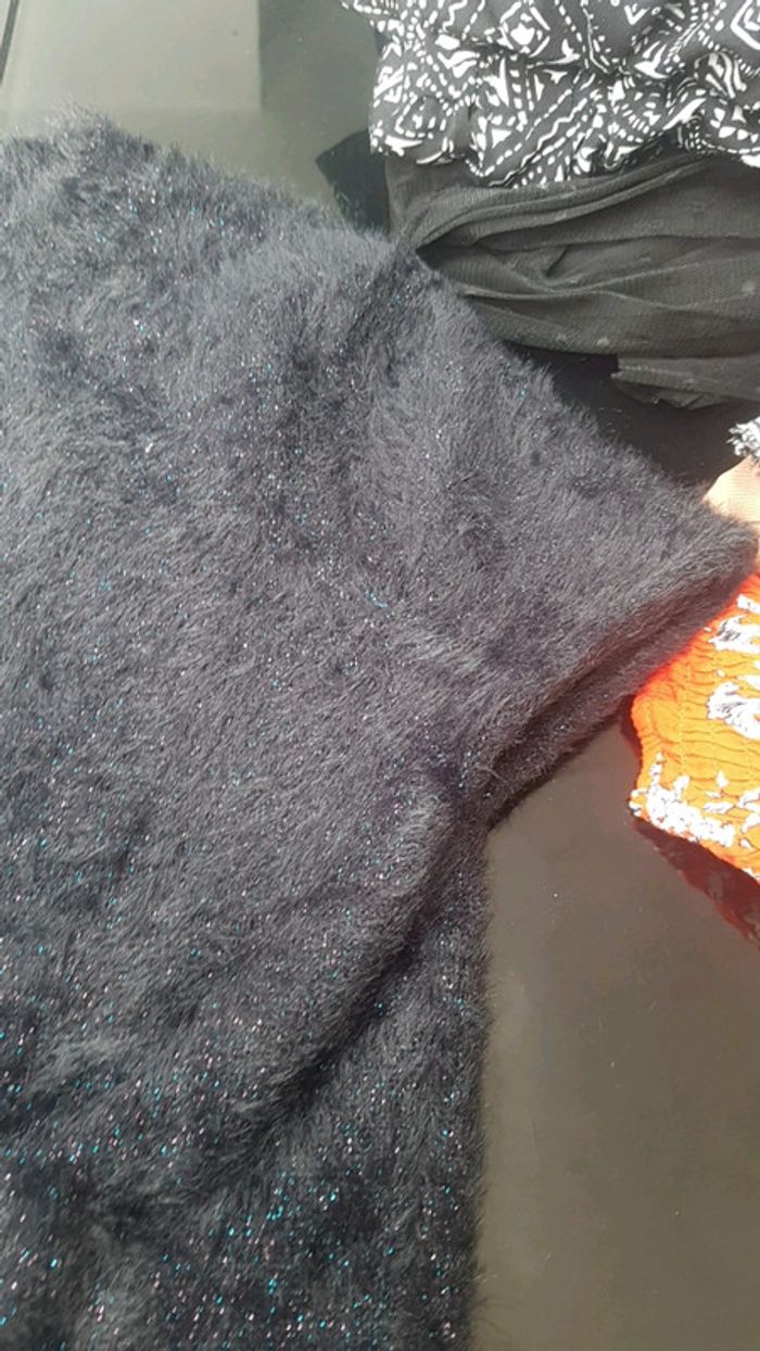 haut doux pailleté noir zara - photo numéro 2