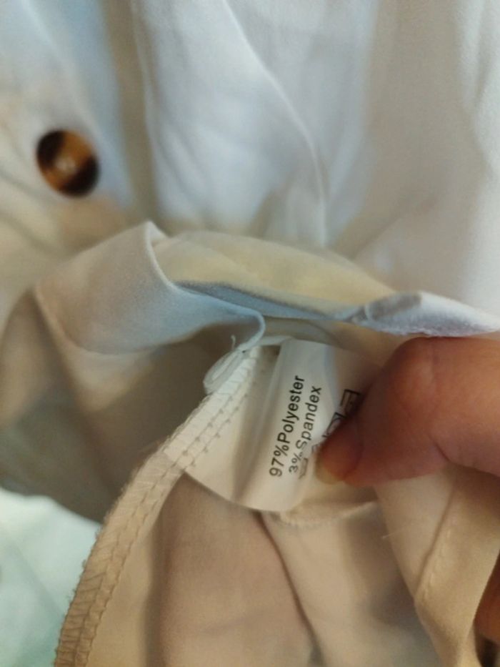 Top blanc manches ballon boutons vintage M/38 - photo numéro 11