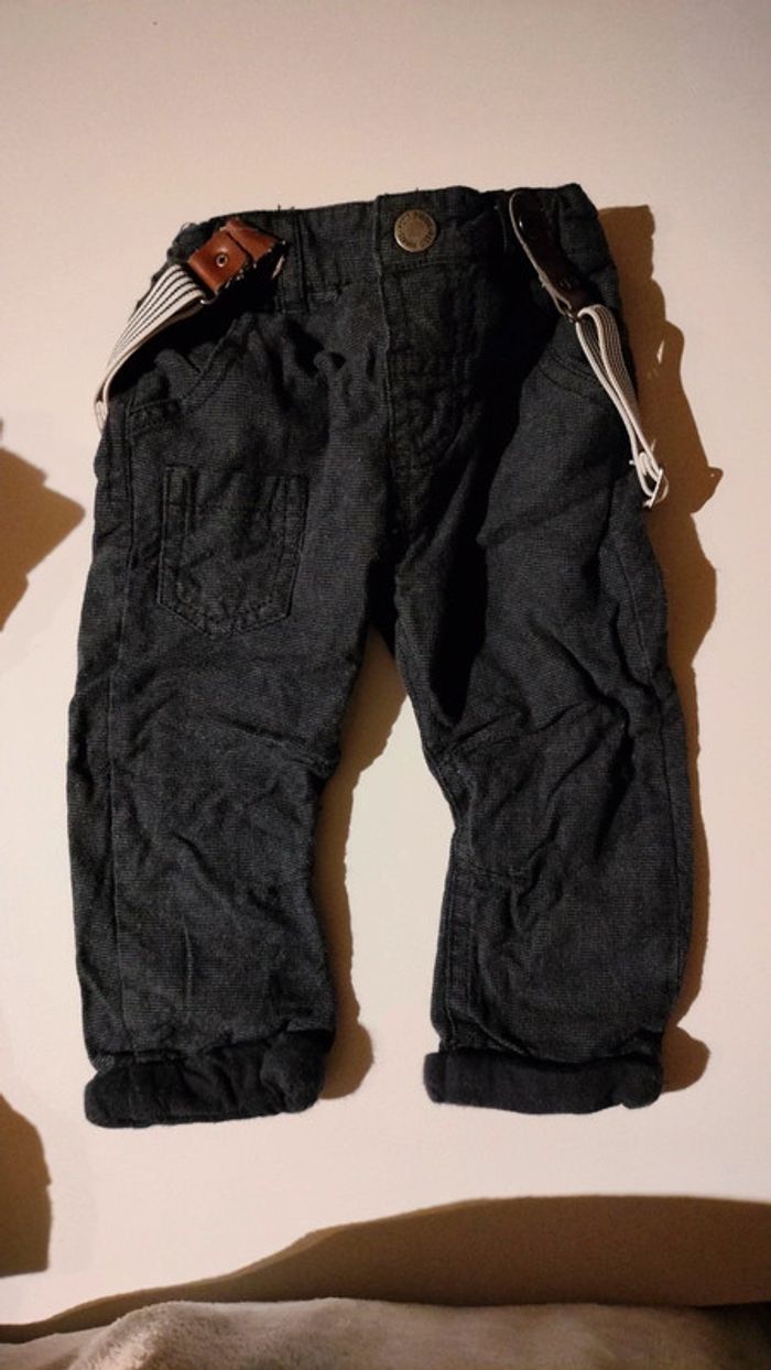 Lot 4 pantalons doublés jersey garçon 6 mois