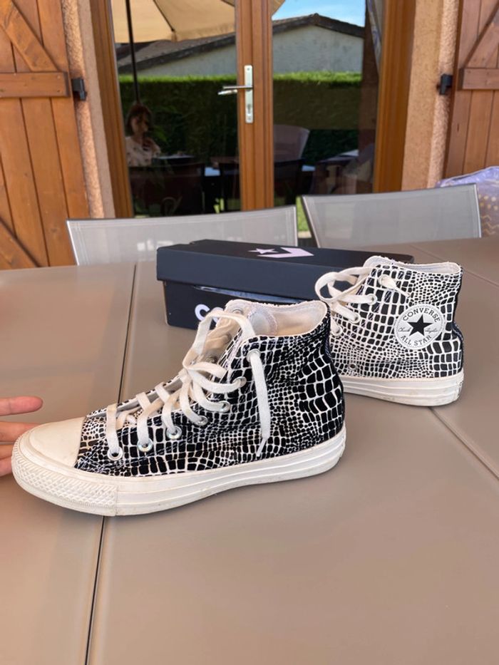 Converse montantes velours pointure 37,5 - photo numéro 3