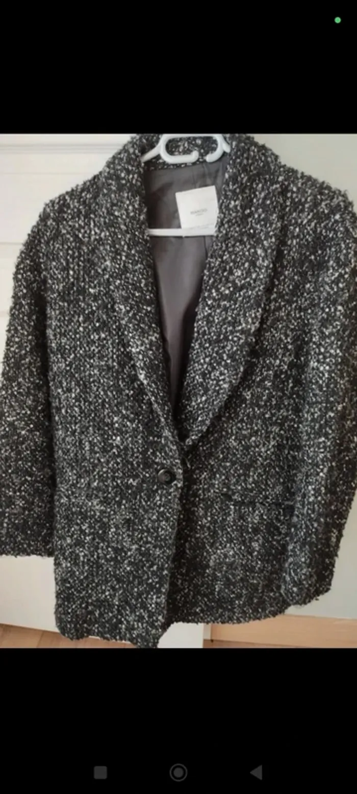 Manteau chiné Mango XS