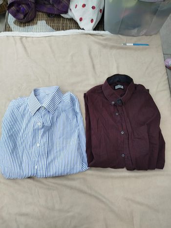 Lot 2 chemises manches longues taille 41/42