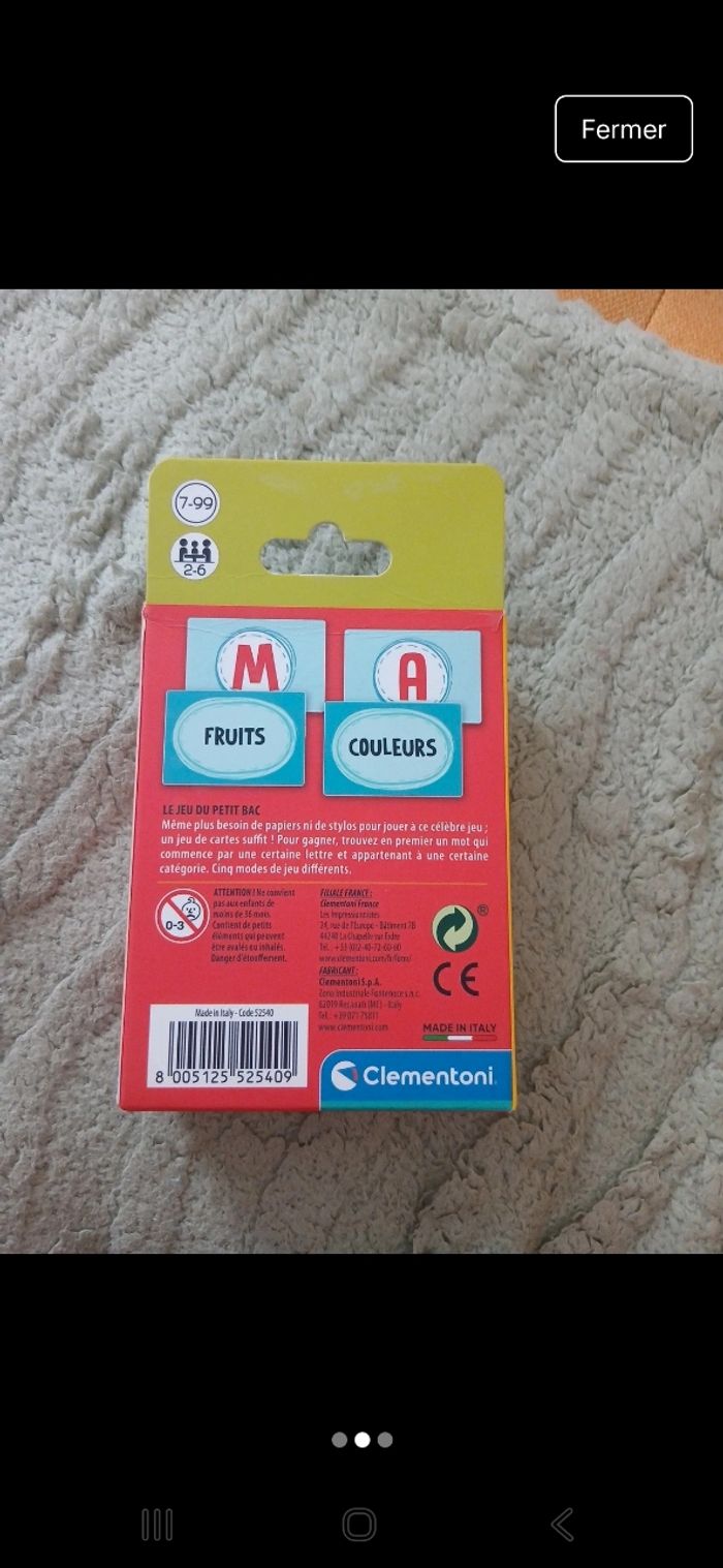 Jeu de société  enfant  "Jeu du petit bac" - photo numéro 2