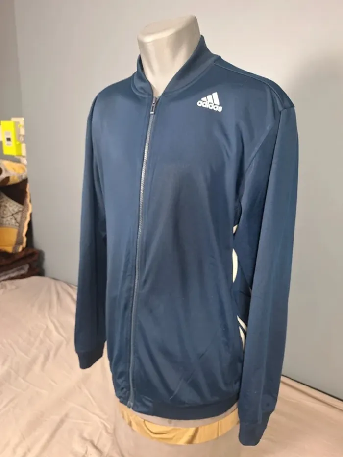 veste légère / Track jacket adidas vintage/ homme - taille L / bleu foncé - année 2015 floqué (452) - photo numéro 5