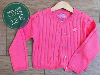 Gilet court Sergent Major rose en 5ans