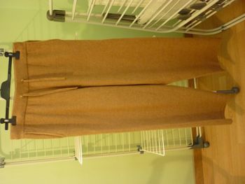 Pantalon droit extensible beige camel Anne Weburn