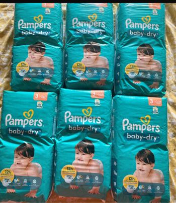 Six pack de couches Pampers taille 3 normal