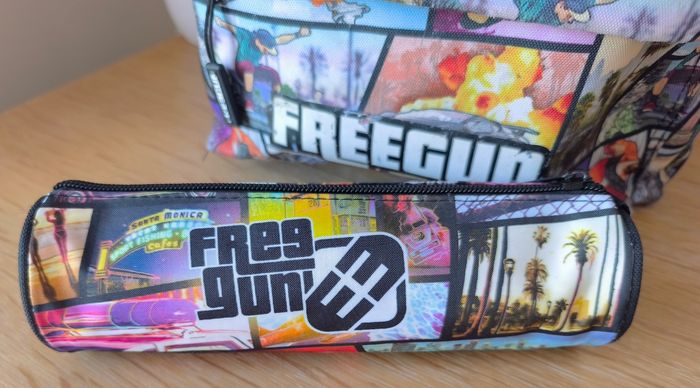 🌿 Sac à dos + trousse scolaire - 1 compartiment - Freegun 🌿 - photo numéro 7