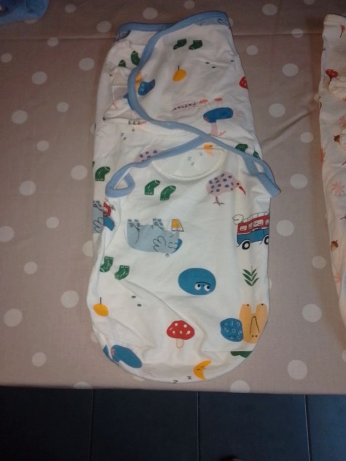 Lot de Couvertures à emmailloter bébé - photo numéro 6