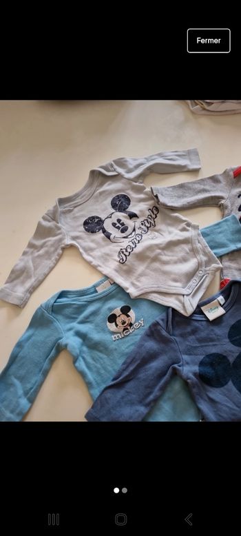 Bodys manches longues Mickey