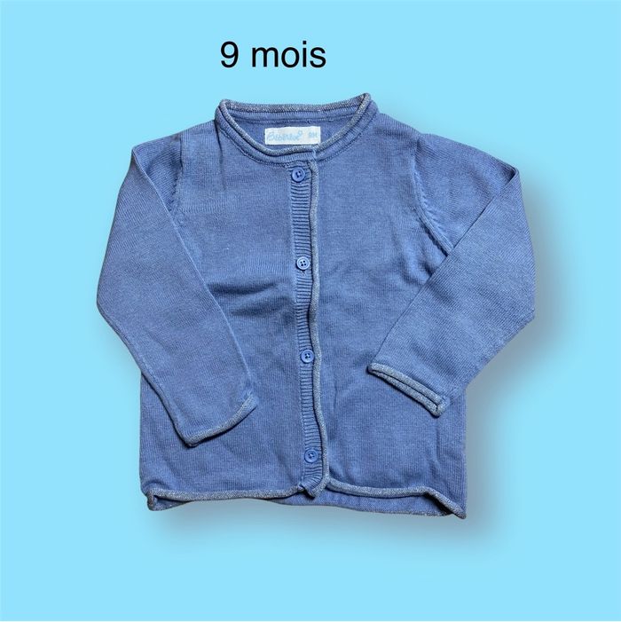 Bébé Rêve Gilet / Cardigan bleu Taille 9 mois